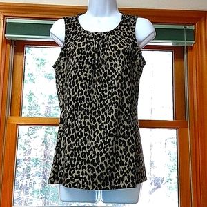 Banana Republic leopard print sleeveless top.